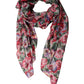 Multicolor Floral Cotton Lace Stole Scarf
