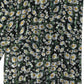 Black Silk Daisy Chiffon Long Stole Scarf