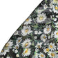 Black Silk Daisy Chiffon Long Stole Scarf