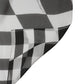 White Black Checkered Silk Foulard Scarf