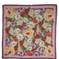 Multicolor Floral Cashmere Foulard Scarf