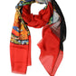 Multicolor Silk Printed Shawl Stole Scarf