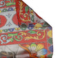 Red Silk Historical Print Foulard Scarf