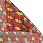 Red Silk Geometric Print Shawl Stole Scarf