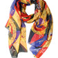 Multicolor Silk Printed Shawl Stole Scarf