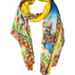 Multicolor Silk Printed Shawl Stole Scarf