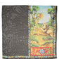 Dark Gray Silk Scenery Print Foulard Scarf