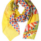 Multicolor Silk Carretto Foulard Scarf