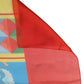 Multicolor Silk Printed Square Foulard Scarf