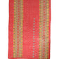 Red Silk Geometric Print Shawl Stole Scarf