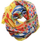 Multicolor Silk Carretto Print Stole Scarf