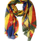 Multicolor Silk Printed Shawl Stole Scarf