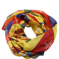 Multicolor Silk Printed Square Foulard Scarf