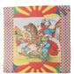 Multicolor Silk Printed Square Foulard Scarf