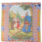 Multicolor Silk Printed Square Foulard Scarf