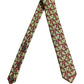 Maroon Silk Cactus Floral Adjustable Tied Men Necktie Tie