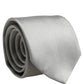 Gray Satin 100% Silk Adjustable Tied Men Necktie Tie