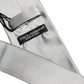 Gray Satin 100% Silk Adjustable Tied Men Necktie Tie