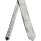 Gray Satin 100% Silk Adjustable Tied Men Necktie Tie