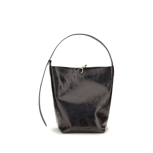 Black Calf Leather Bos Taurus Backet Bag