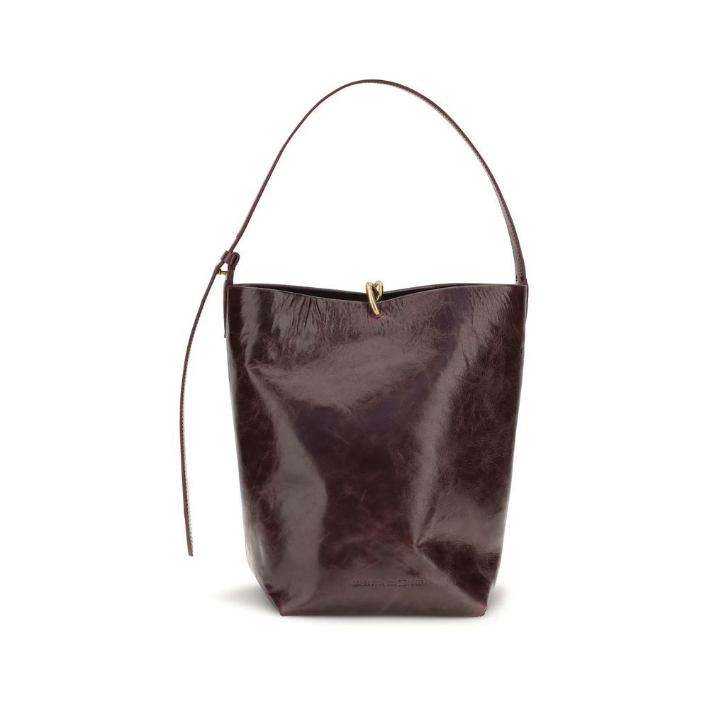 Bordeaux Calf Leather Bos Taurus Backet Bag