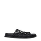 Black Leather Slippers