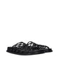 Black Leather Slippers