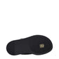 Black Leather Flip-Flop Sandals