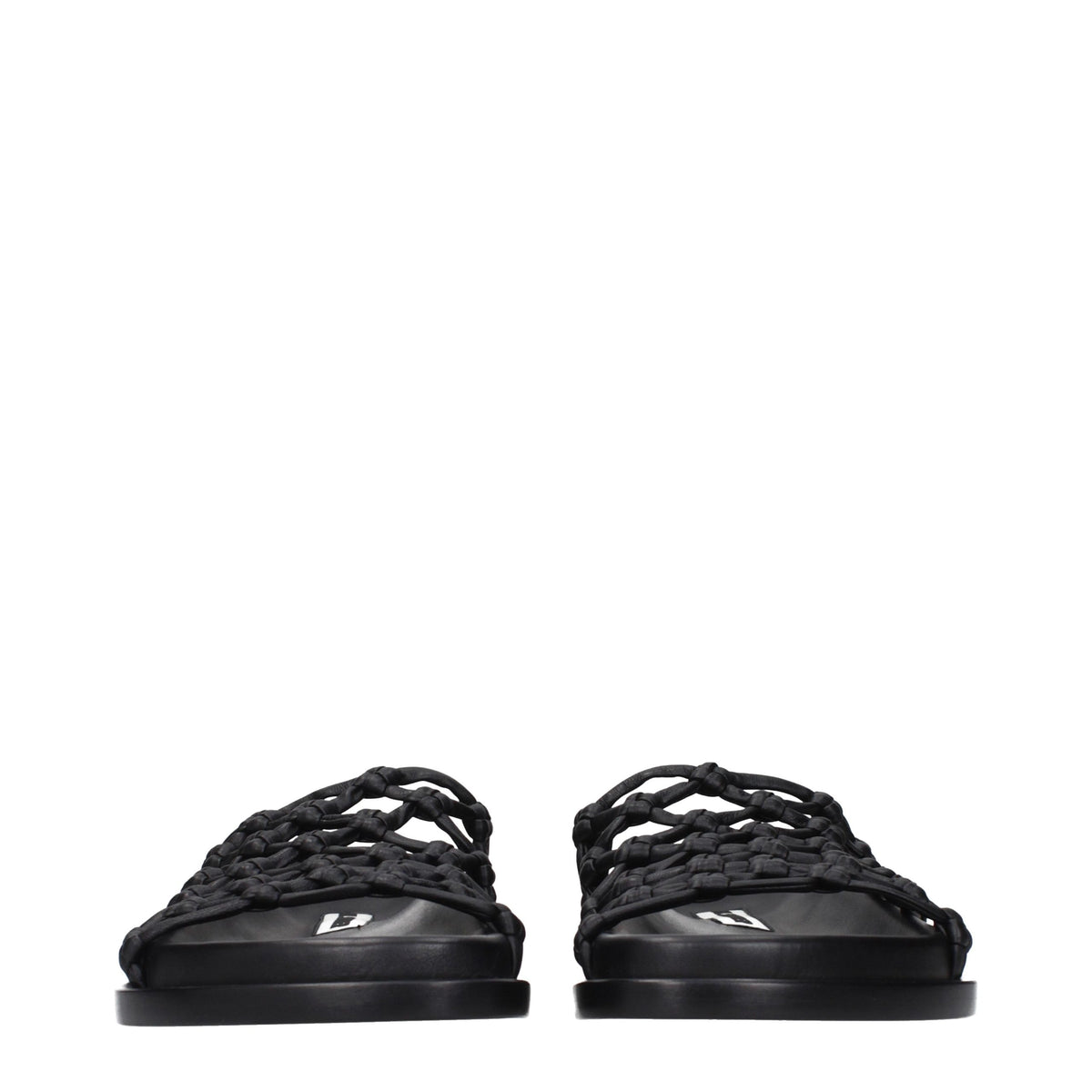 Black Leather Slippers