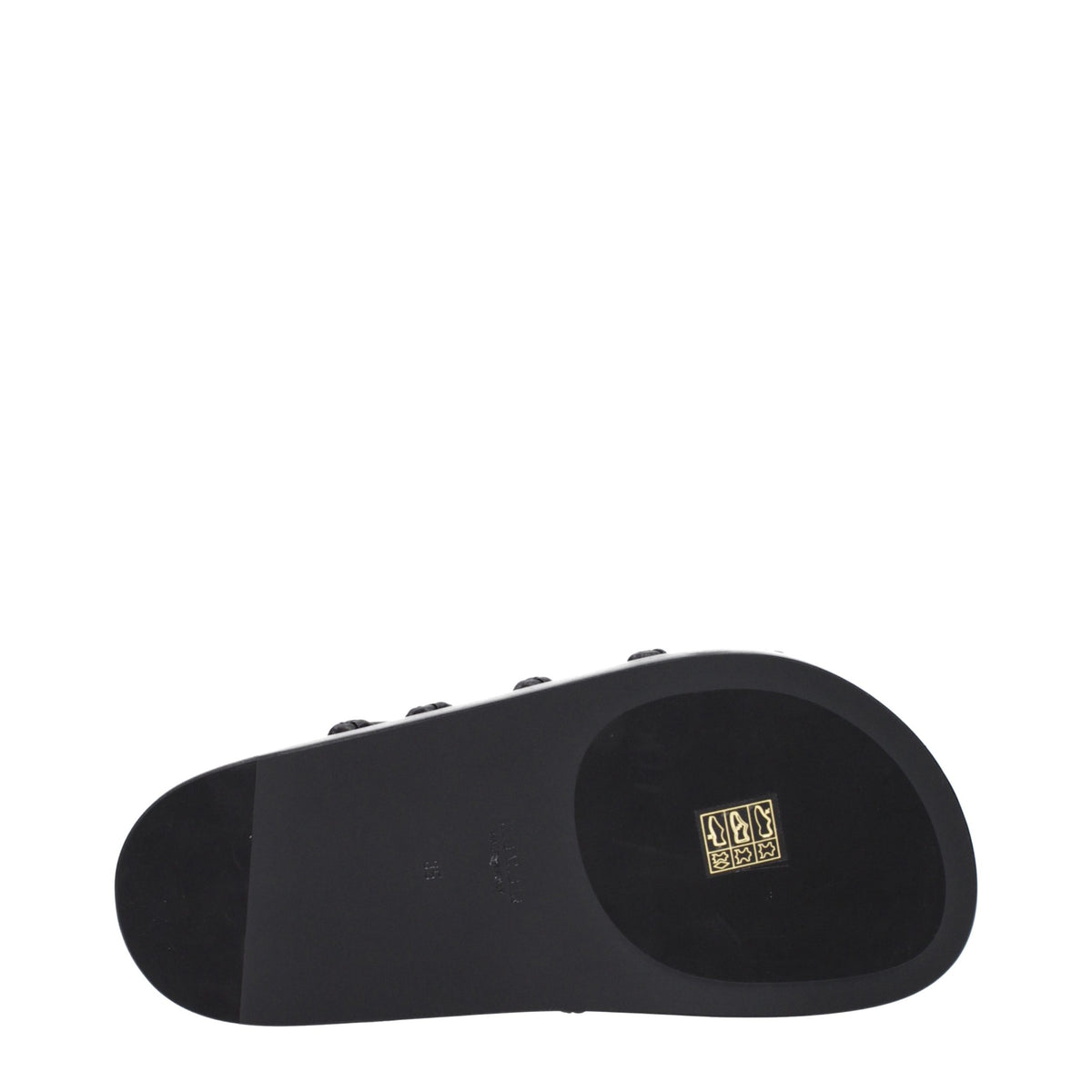 Black Leather Slippers