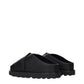 Black Leather Slippers