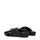 Black Leather Slippers