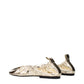 Gold Leather Ballet Flats