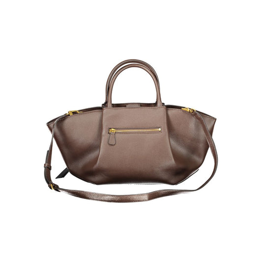 Brown Polyurethane Women's Bag