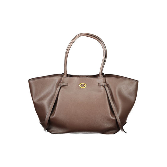 Brown Polyurethane Women's Bag