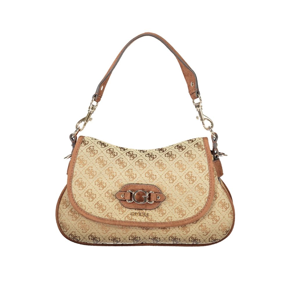Beige Polyester Handbag