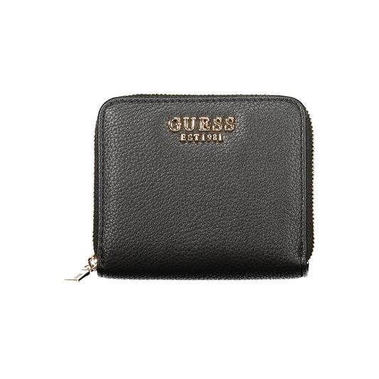 Black Polyurethane Women's Wallet