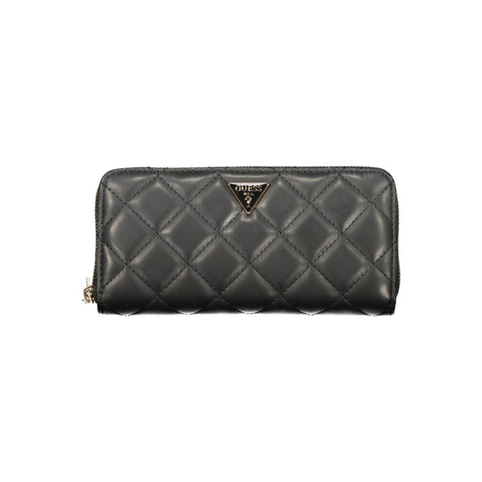 Black Polyurethane Women's Wallet