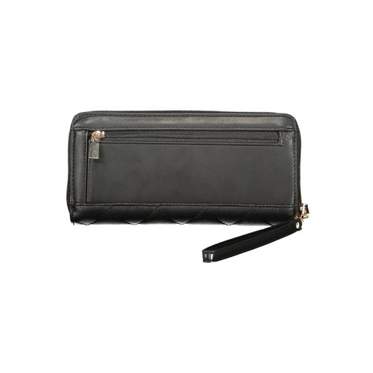 Black Polyurethane Women's Wallet