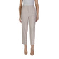 Beige Recycled Polyester Casual Pants