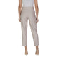 Beige Recycled Polyester Casual Pants