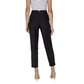 Black Recycled Polyester Casual Pants