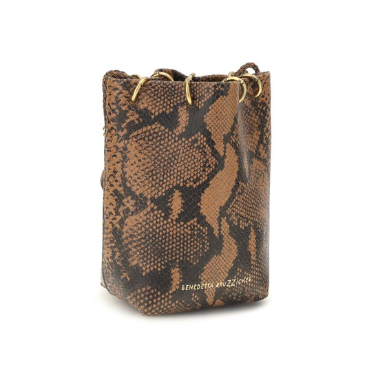 Brown Calf Leather Bos Taurus Backet Bag