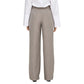 Beige Polyester Dress Pants