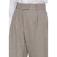 Beige Polyester Dress Pants