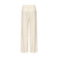 Cream Polyester Dress Pants