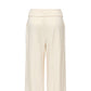 Cream Polyester Dress Pants