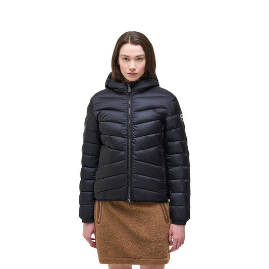 Black Polyamide Full-Length Jacket