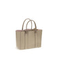 Beige Calf Leather Bos Taurus Shoulder Bag