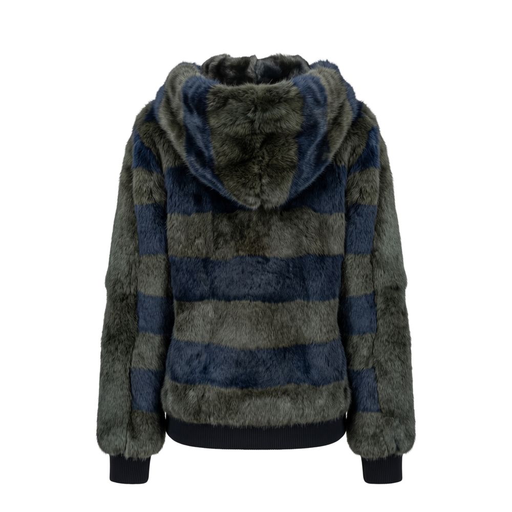 Green Rabbit Fur Women Jacket